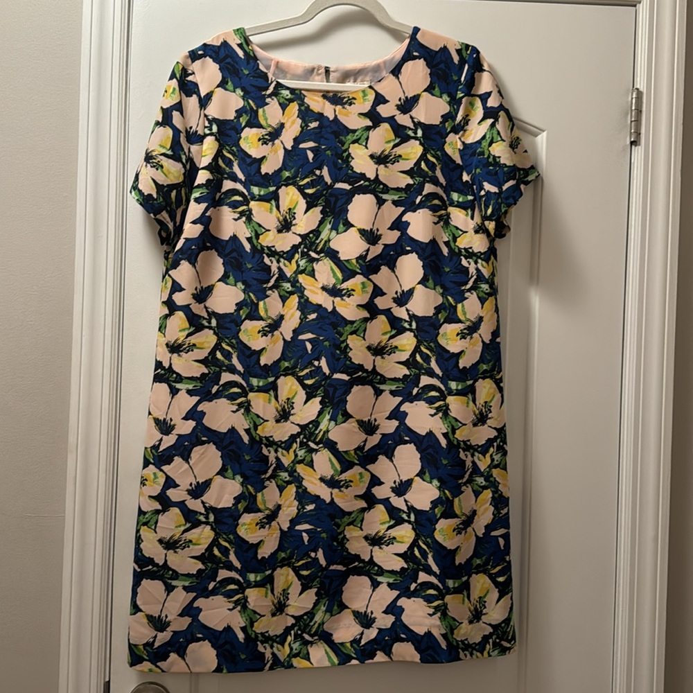 J Crew Floral Shift Dress - worn once, in beautiful condition!